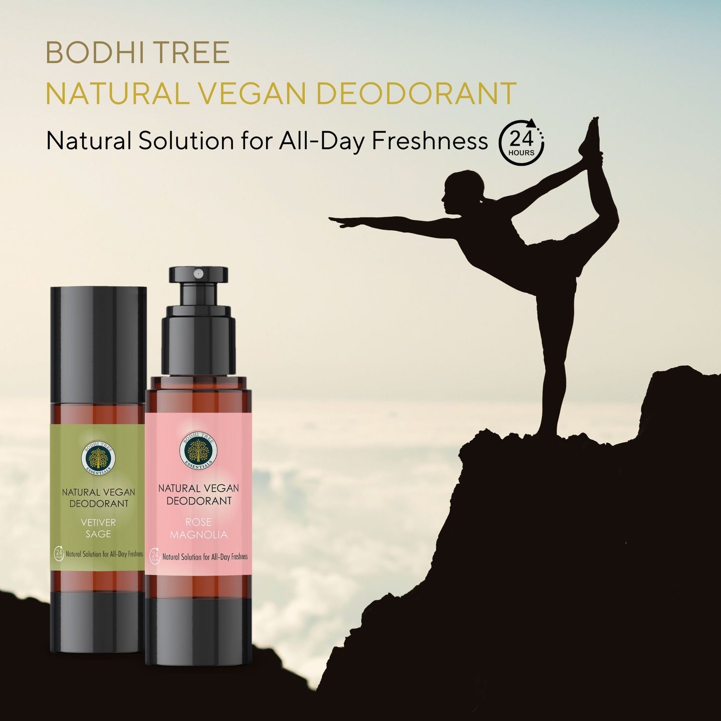 Bodhi Tree Natural Vegan Deodorant - Rose Magnolia 80 ml