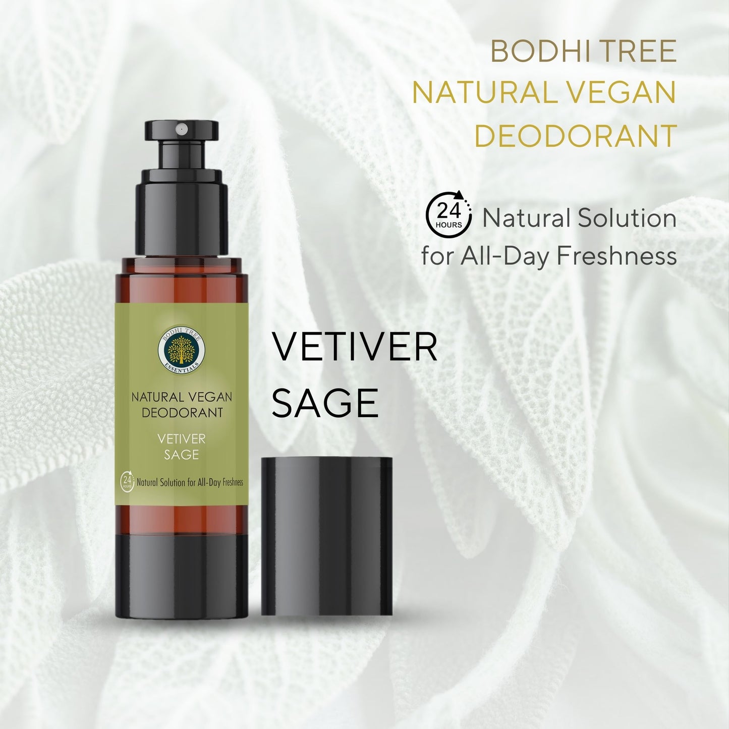 Bodhi Tree Natural Vegan Deodorant - Vetiver Sage 80 ml