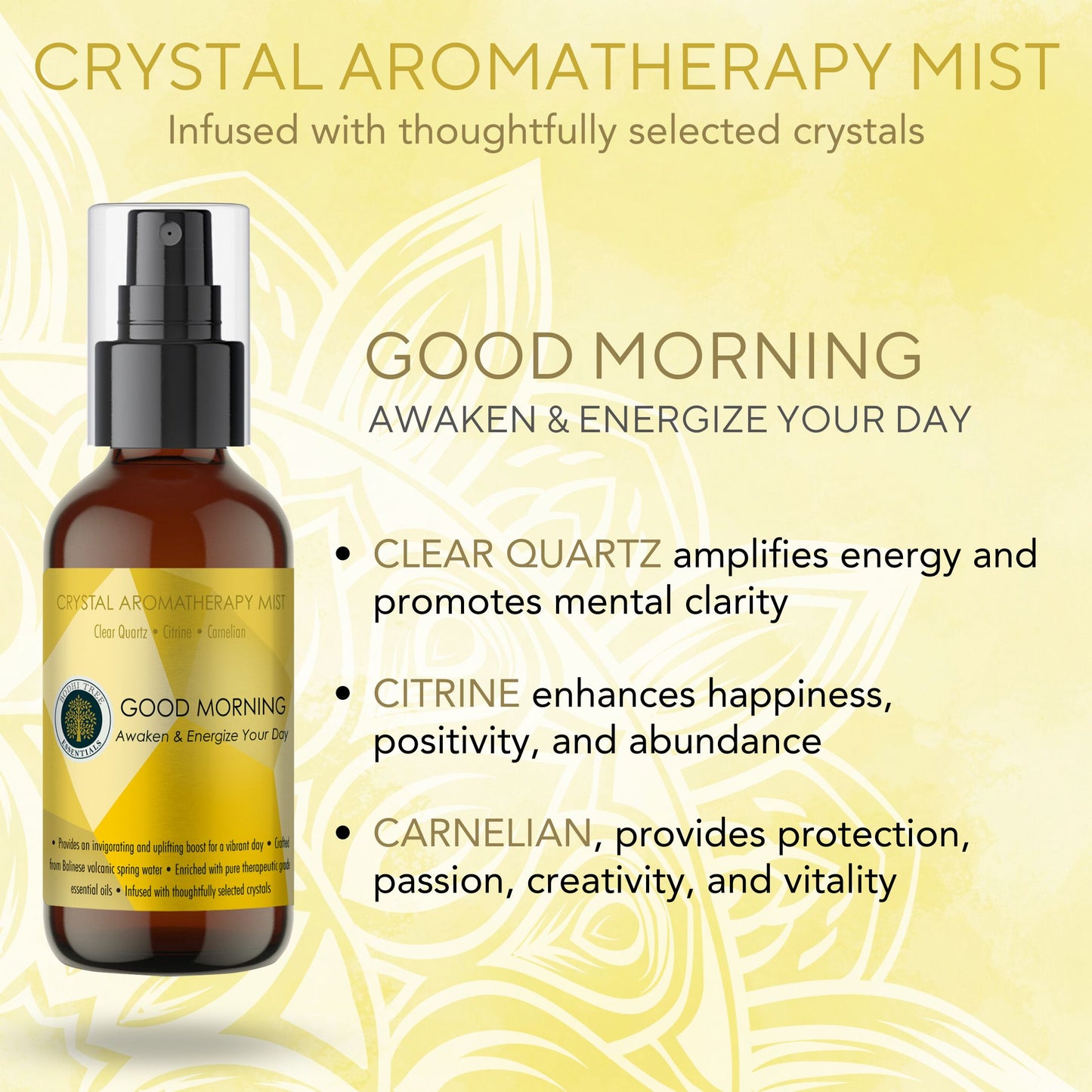 Bodhi Tree Crystal Aromatherapy Mist - Good Morning 120 ml