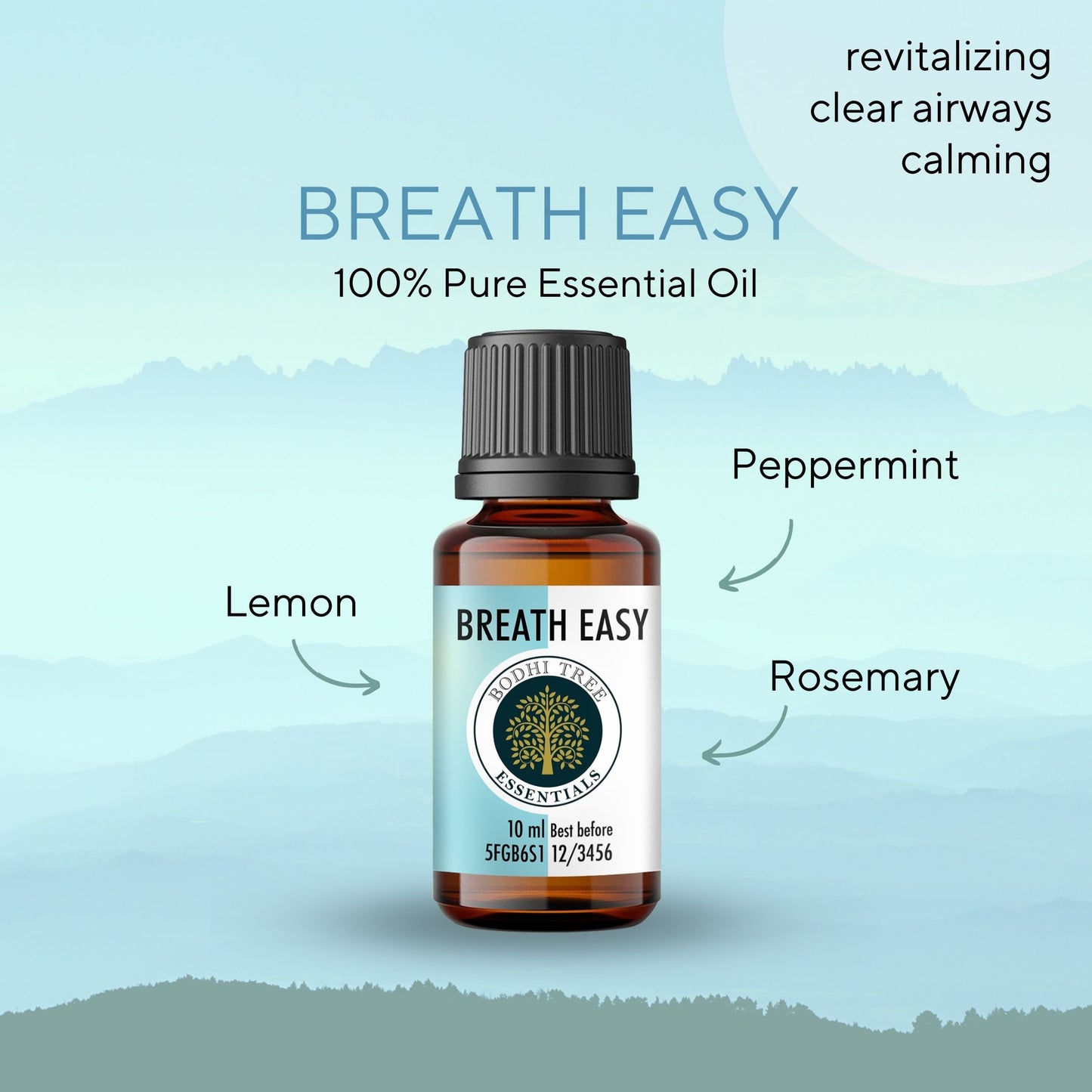 Bodhi Tree 100% Pure Essential Oil Blend - Breathe Easy - Therapeutic Grade