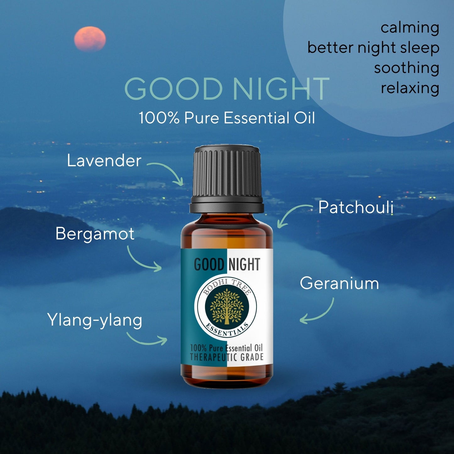 Bodhi Tree 100% Pure Essential Oil Blend - Good Night - Therapeutic Grade