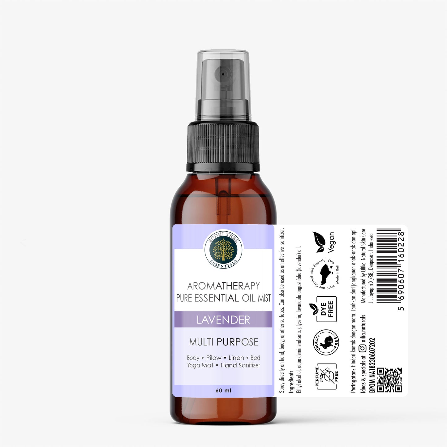 Bodhi Tree Aromatherapy Pure Essential Oil Mist - Lavender 60 ml