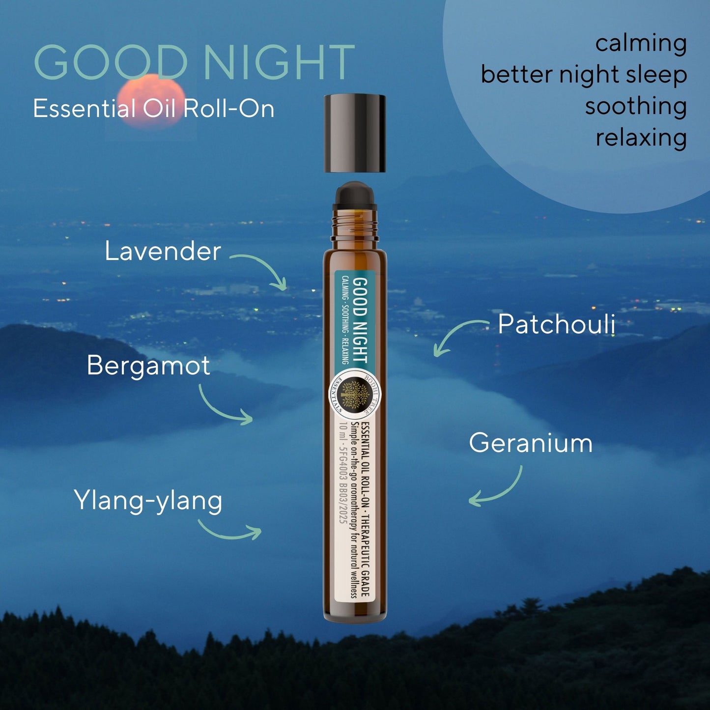 Bodhi Tree Essential Oil Roll-On - Good Night 10 ml