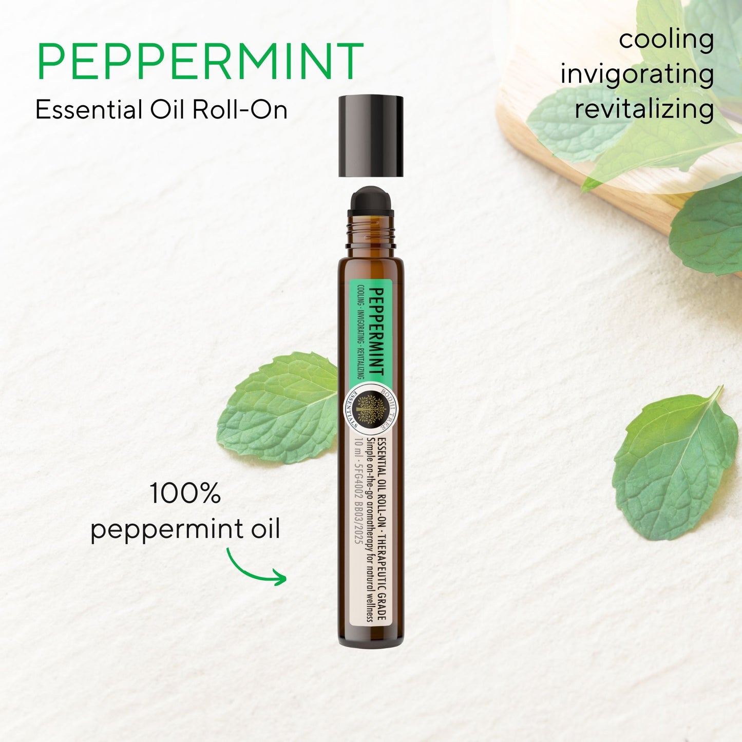 Bodhi Tree Essential Oil Roll-On - Peppermint 10 ml