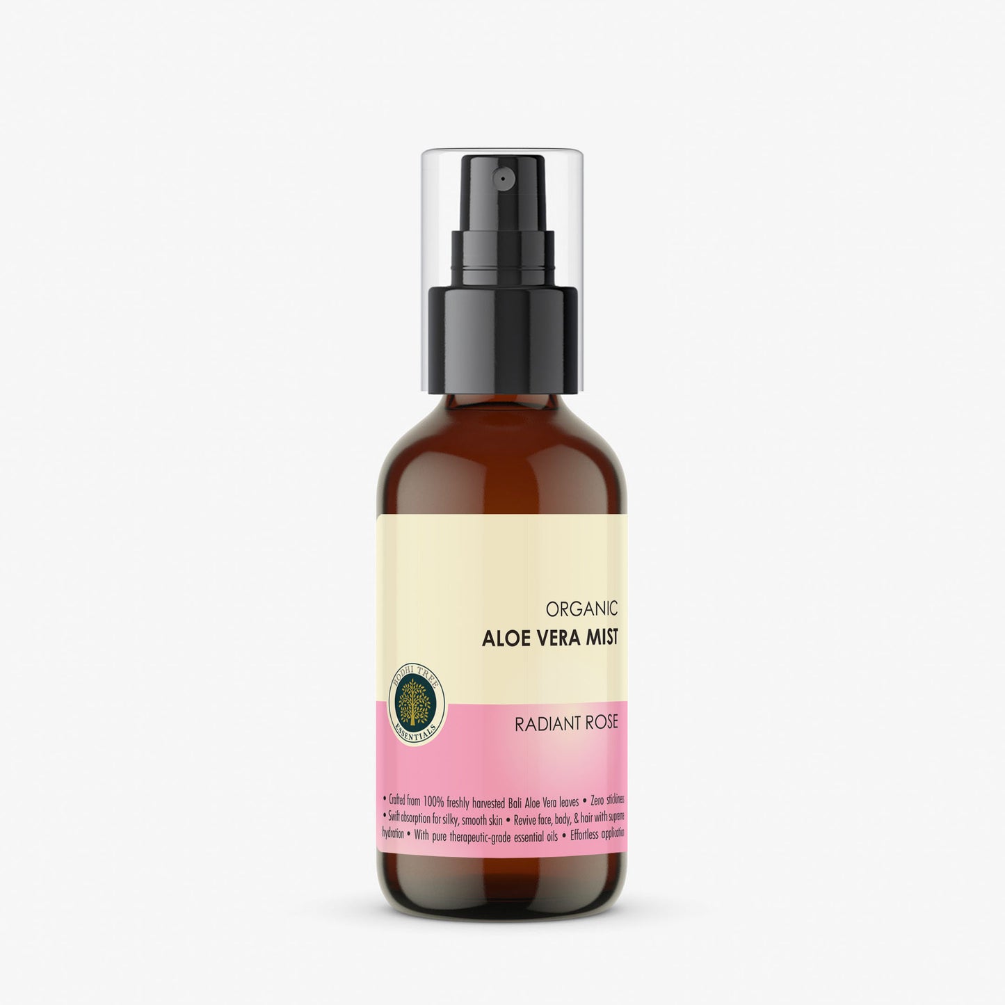 Bodhi Tree Organic Aloe Vera Mist - Radiant Rose 120 ml