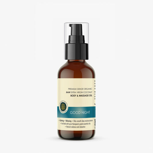 Bodhi Tree Premium Grade Organic Raw Extra Virgin Coconut Body & Massage Oil - Good Night 120 ml