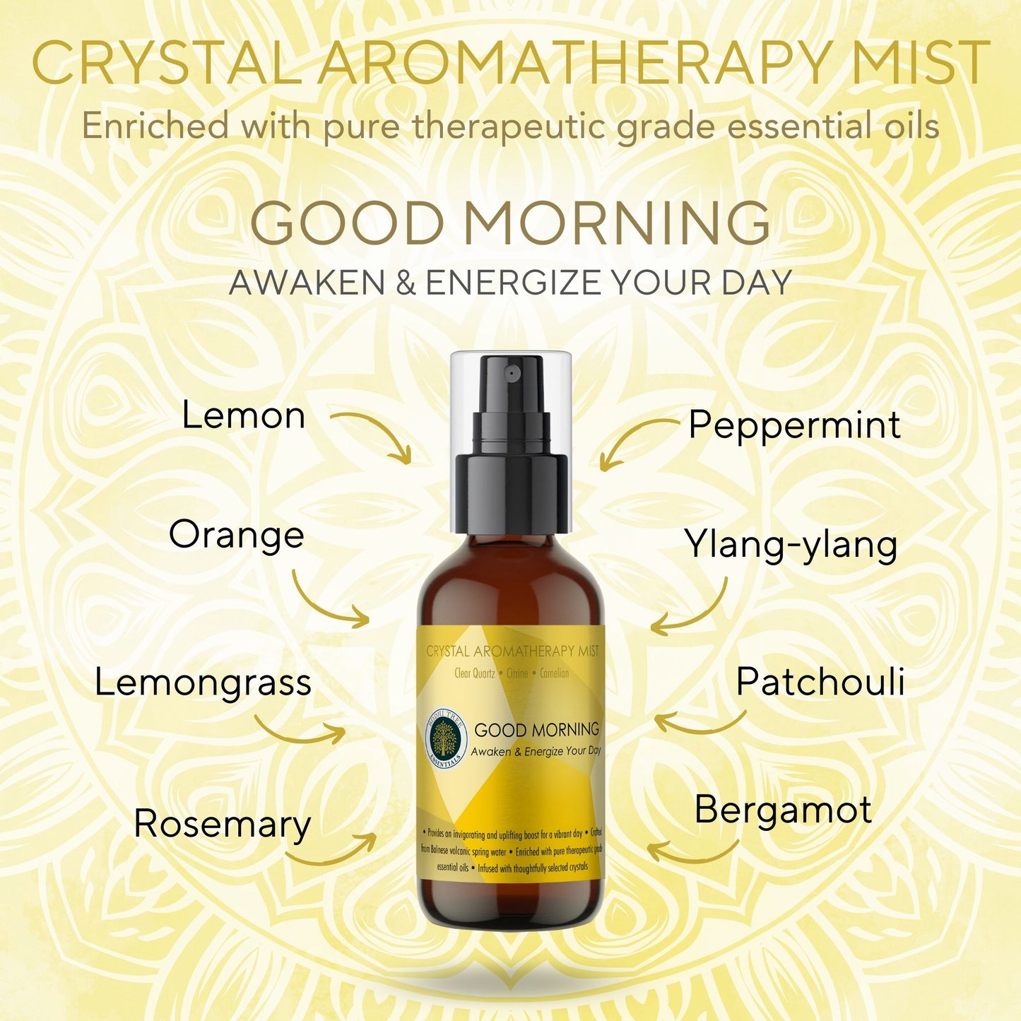 Bodhi Tree Crystal Aromatherapy Mist - Good Morning 120 ml