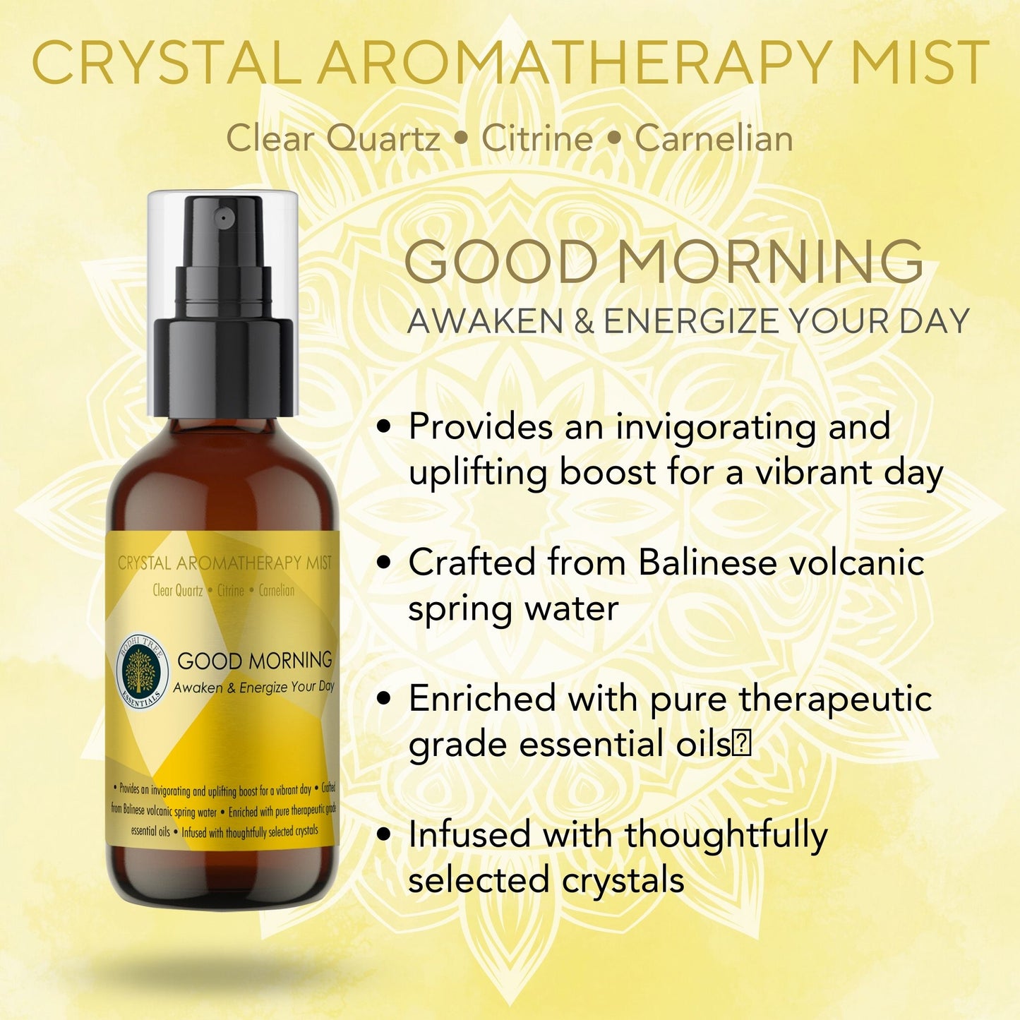 Bodhi Tree Crystal Aromatherapy Mist - Good Morning 120 ml