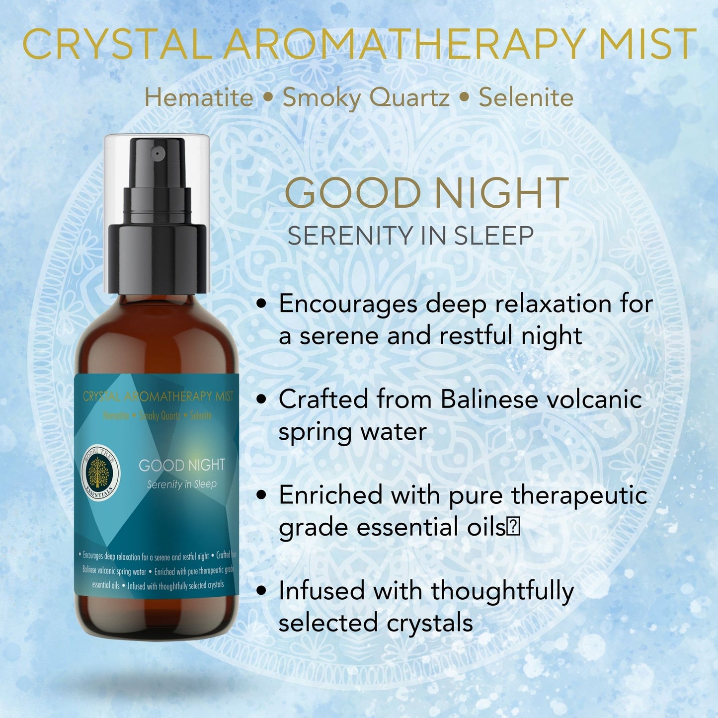 Bodhi Tree Crystal Aromatherapy Mist - Good Night 120 ml