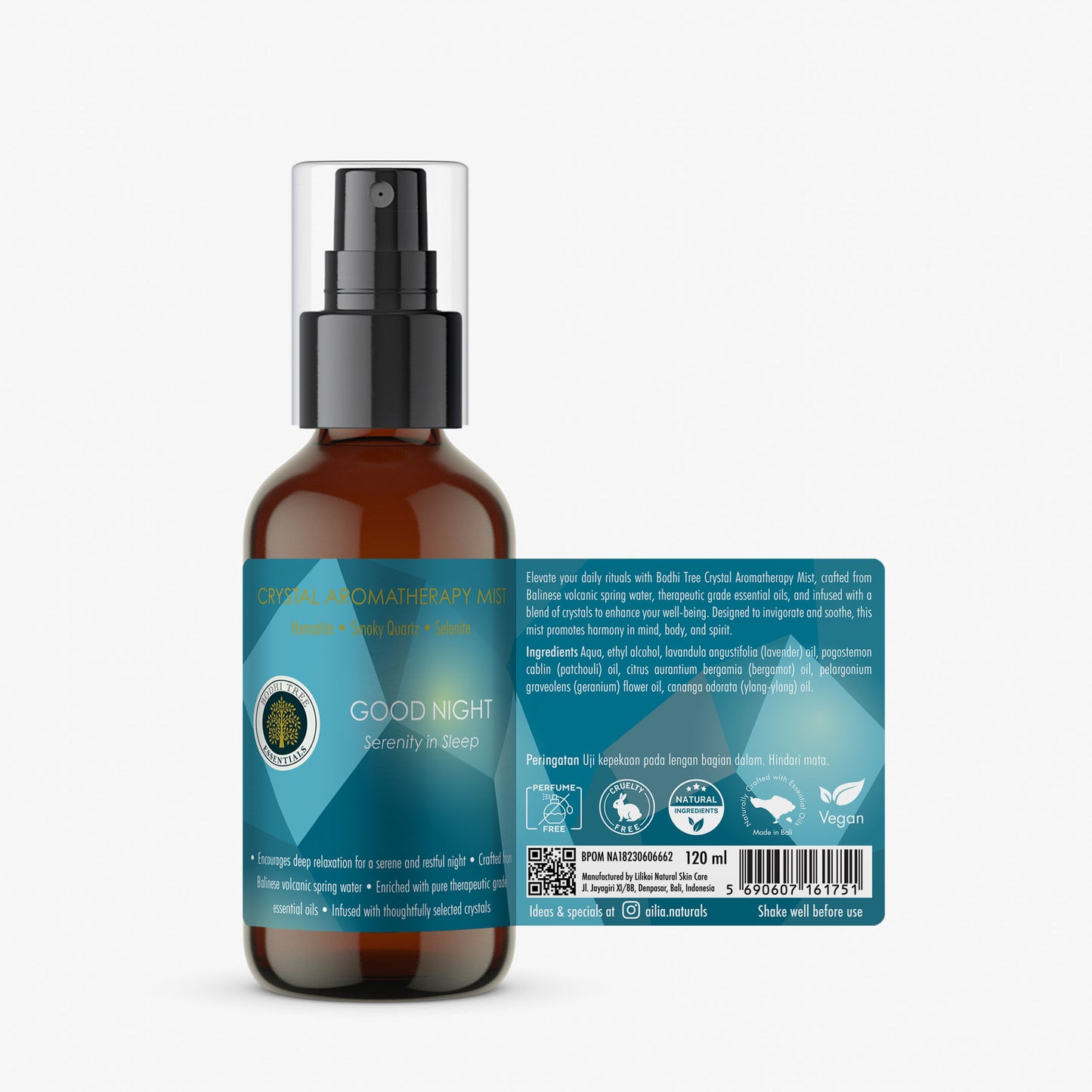 Bodhi Tree Crystal Aromatherapy Mist - Good Night 120 ml