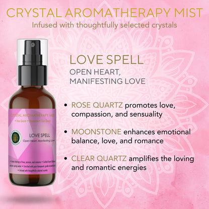 Bodhi Tree Crystal Aromatherapy Mist - Love Spell 120 ml