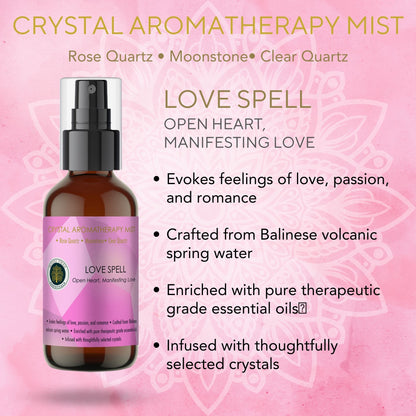 Bodhi Tree Crystal Aromatherapy Mist - Love Spell 120 ml
