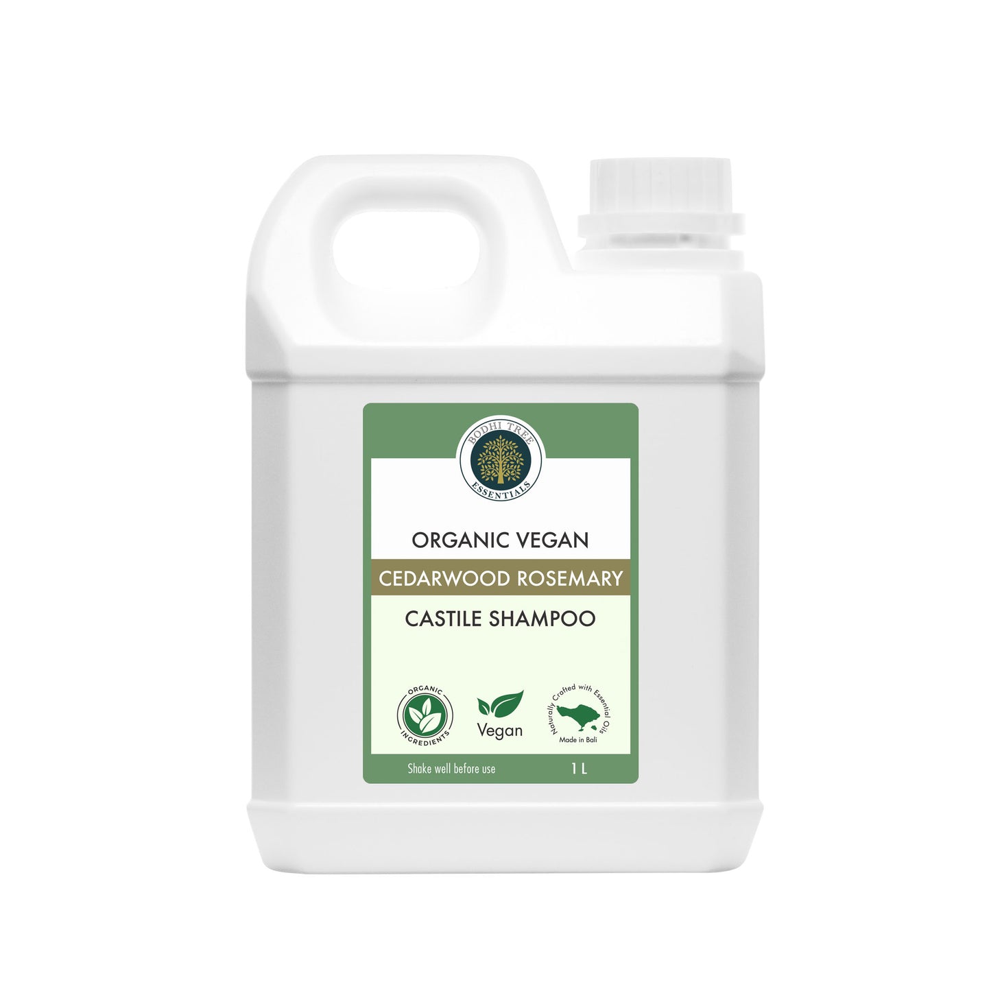 Bodhi Tree Organic Vegan Cedarwood Rosemary Castile Shampoo 1000 ml